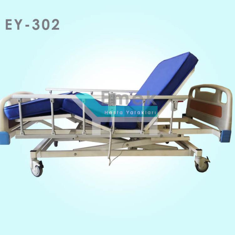 3 Motorlu Tabanca Korkuluklu Hasta Yatağı EY-302