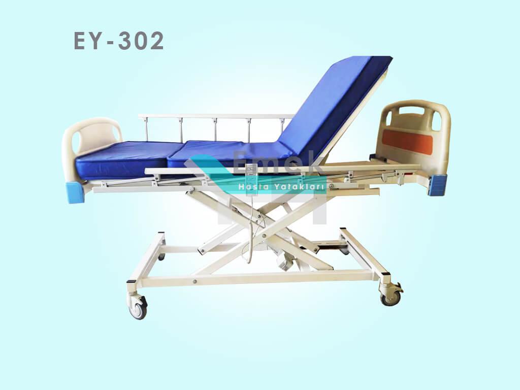 3 Motorlu Tabanca Korkuluklu Hasta Yatağı EY-302